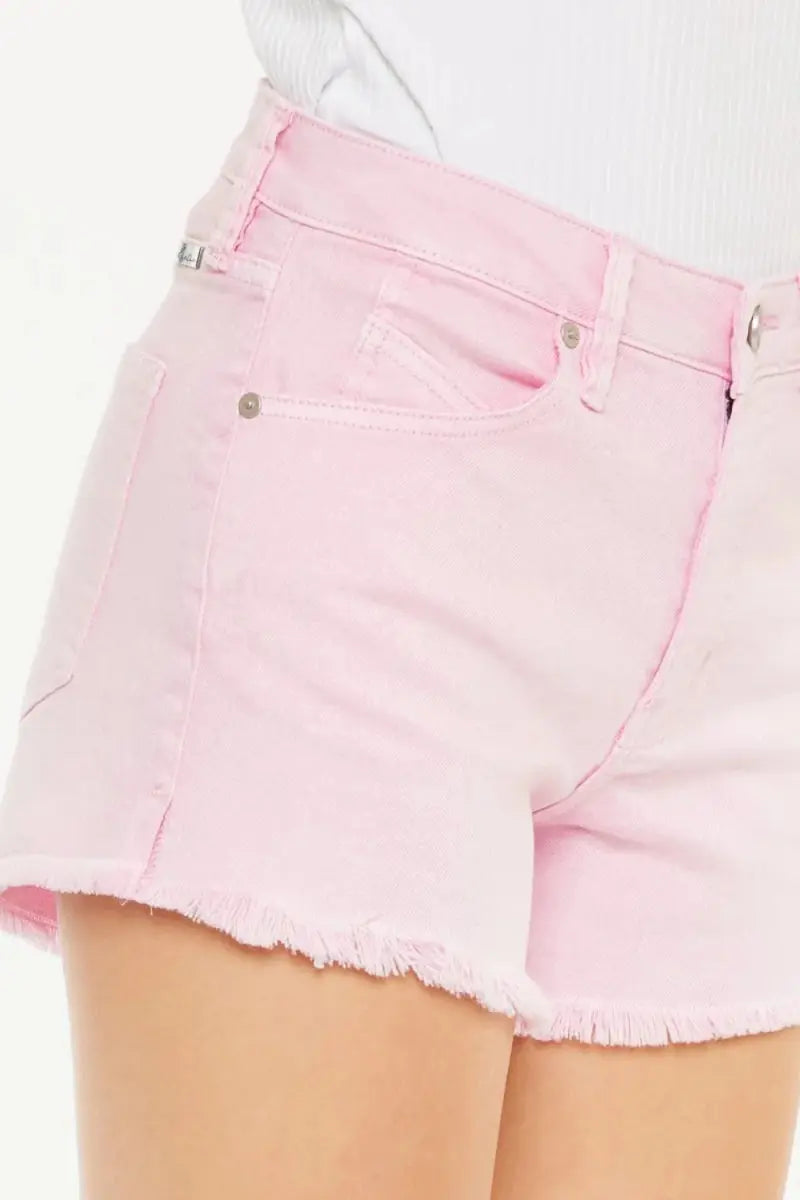 Kancan Raw Hem High Waist Denim Shorts for Women - Love Salve